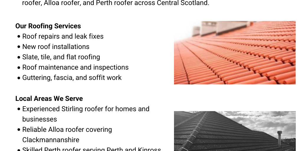 Your Local Roofing Experts Across Central Scotland